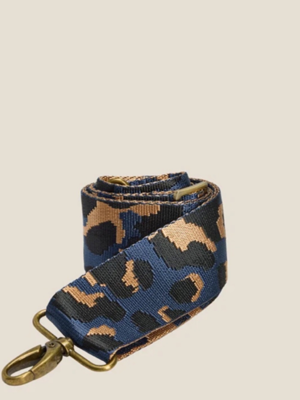 NWOT Parker Thatch Adjustable Crossbody Strap - Leopard Navy - Picture 2 of 5
